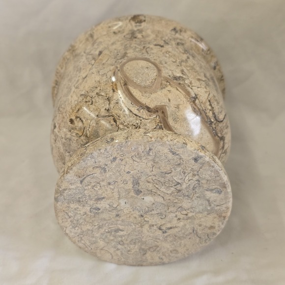 Fossils Pestle and Mortar Handmade Marble‎ 4 3/4" H 5" W - Picture 6 of 7
